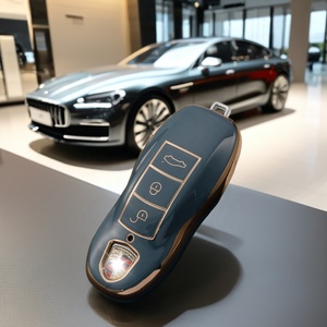 Porsche için tam koruyucu anahtarsız anahtar Fob durumda kabuk için X3 araba anahtarı lüks kapak için 911 Cayenne Panamera anahtar aksesuarları - Product Image 6