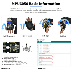 KS0564 Keyestudio Motion Sensing Glove Gesture Control Smart Car per Arduino