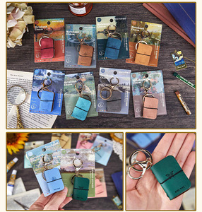 <span class=keywords><strong>Mini</strong></span> Tạp Chí Monet ấn tượng loạt Keychain PU mềm da kim loại xách tay máy tính xách tay nhỏ với ba lô trang trí - Product Image 6