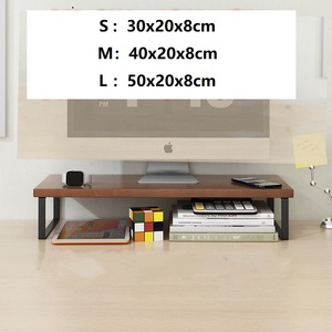 Supporto di Base per Monitor per Computer Desktop in legno con finitura in metallo mensola per aumentare l'utilizzo della tastiera da scrivania per la casa - Product Image 2