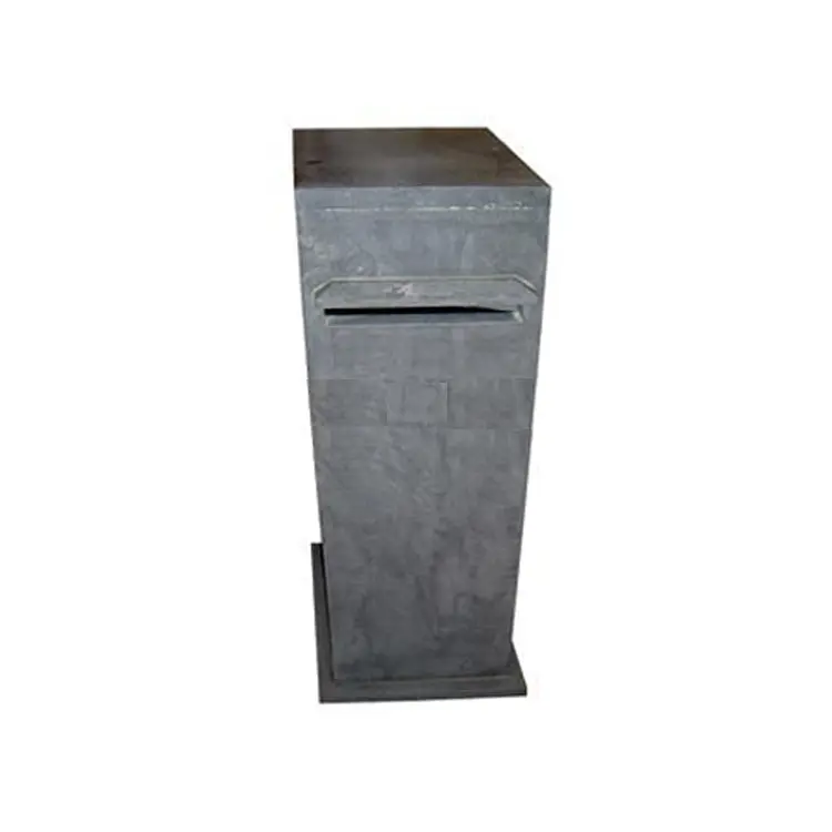 MAMG006 Wholesale Blue Limestone Garden Letter Box Stone Mailbox Outdoor With Stand Design