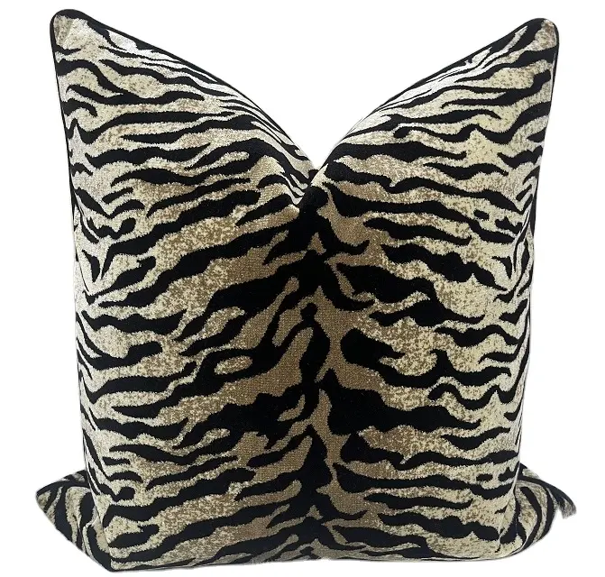 Funda de almohada con estampado de cebra y leopardo, funda de almohada de lujo ligera para sofá de oficina y Hotel, venta directa de fábrica, nuevo estilo