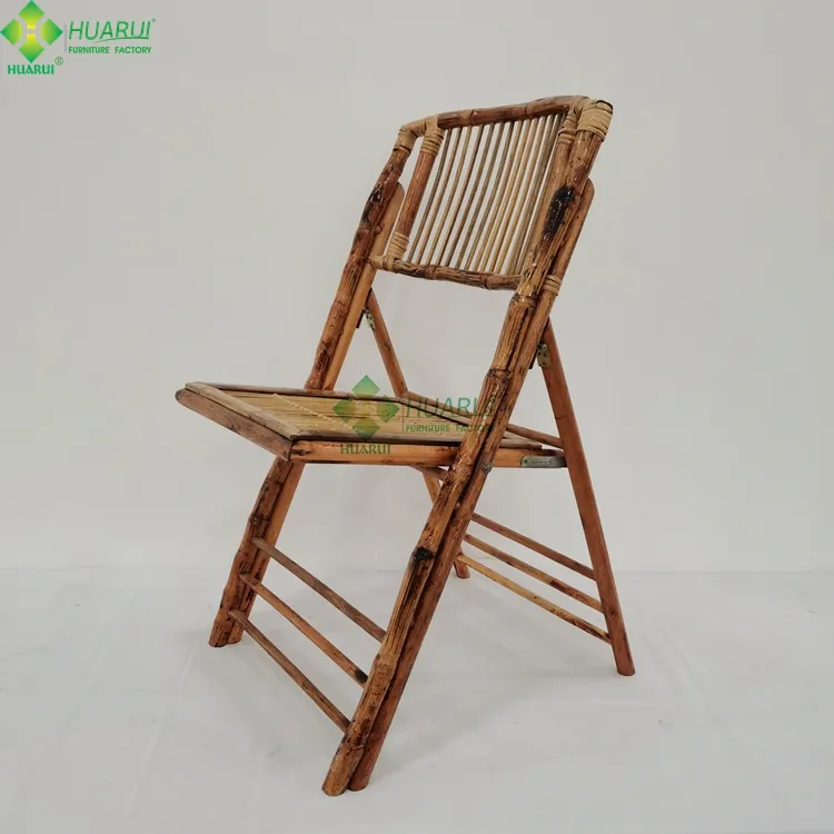 Chaises pliantes en bois bambou, utilisé à l'extérieur, 12 pièces