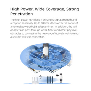 Yinuo-link AC1300 USB WiFi Adapter 5G 2.4G Dual Band External <strong>Network</strong> Dongle for Desktop PC Mini 1300mbps <strong>Wireless</strong> <strong>Computer</strong> - Product Image 4