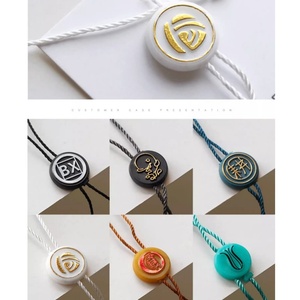 <strong>Custom</strong> Embossed Logo Hangtag <strong>String</strong> New Style <strong>Printed</strong> Hanging <strong>Tags</strong> for Garments and Shoes Ribbon Pattern Seal With Ribbon - Product Image 2