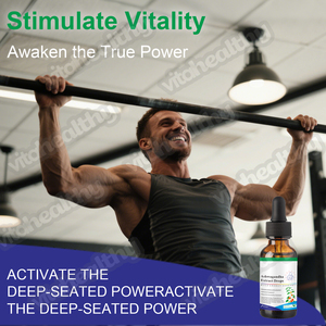 Vitahealthy OEM ODM ashwagandha ของเหลวหยดผลิตภัณฑ์เสริมฉลากส่วนตัวออร์แกนิกบริสุทธิ์ช่วยบรรเทาความเครียดและนอนหลับอย่างสงบ - Product Image 2