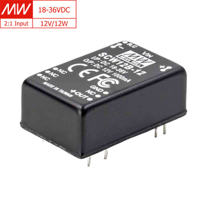 MEAN WELL SCW12B-12, EMI Filter, 18-36VDC <strong>Input</strong>, 12V 1A <strong>Output</strong>, 12W <strong>DC</strong>-<strong>DC</strong> Converter, Industrial &amp; Instrumentation Applications - Product Image 1