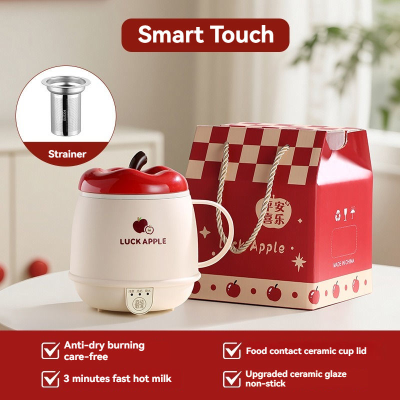 Tasse simple blanche avec passoire à thé, coffret cadeau de 500 ml