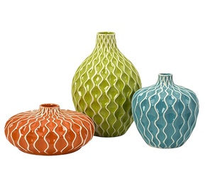ตกแต่งแจกันดอกไม้, h andcraftedเรือที่มีคลื่นพื้นผิวการออกแบบพื้นผิว - Product Image 1