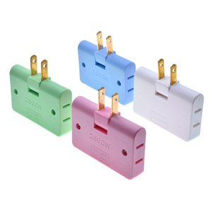 One to Three US Extension <strong>Plug</strong> Adapter Mini Outlet 2 Pins America Conversion <strong>Plug</strong> 180 Degree Rotation <strong>3</strong> in <strong>1</strong> Splitter Converter - Product Image 4