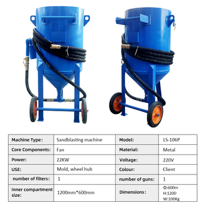 Taşınabilir mobil manuel Mini kum kumlama tankı çelik atış kum kumlama kum kumlama tankı kumlama tankı - Product Image 3
