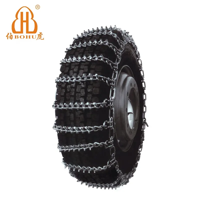 BOHU winter tire chain skidder tire chains tractor snow chain with nails