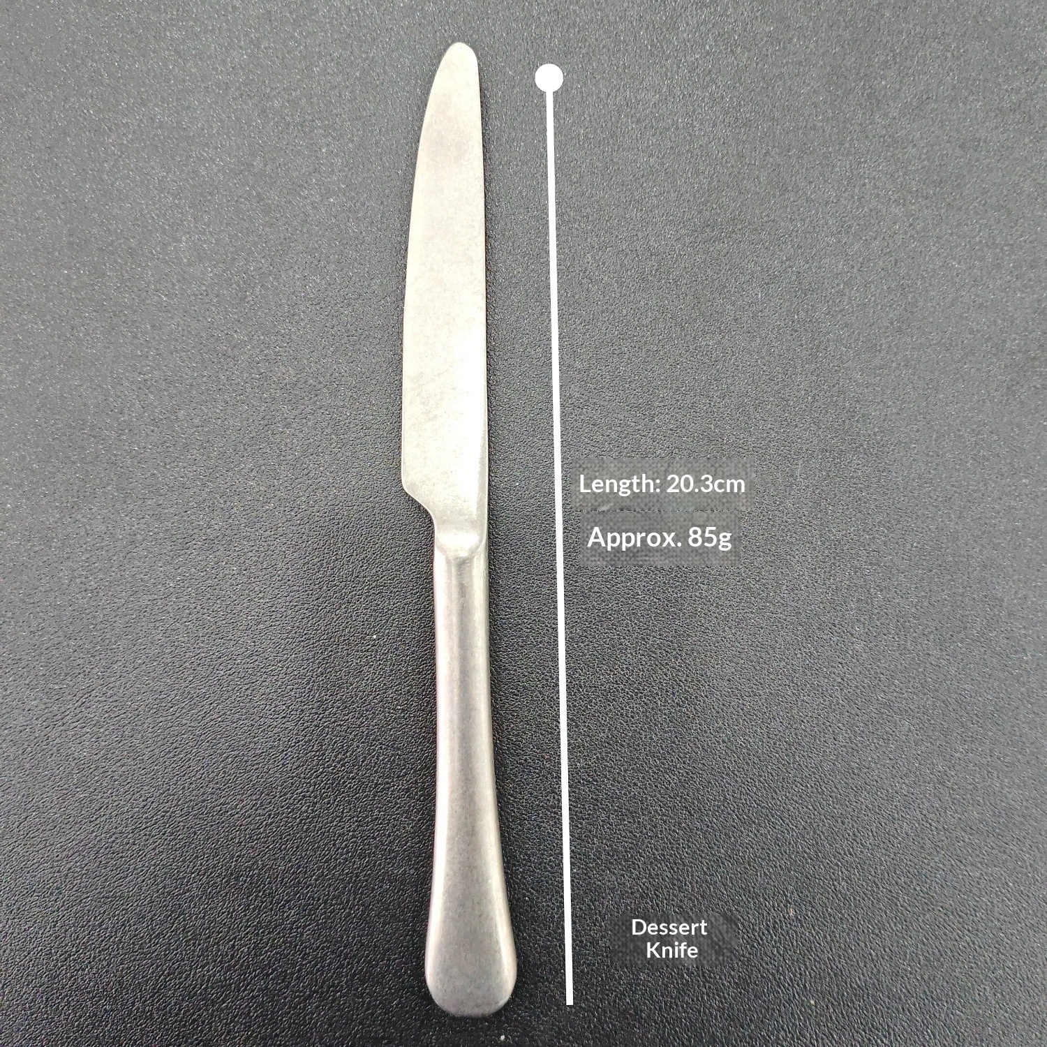 Coltello da dessert color argento - Colori primari retrò
