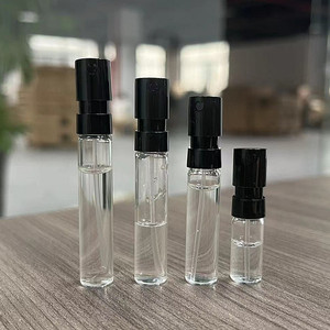 Küçük 2ml 2.5ml doldurulabilir cam flakon düz şekli için deneme parfümü ekran baskı yüzeyi siyah ve beyaz sprey şişe - Product Image 4