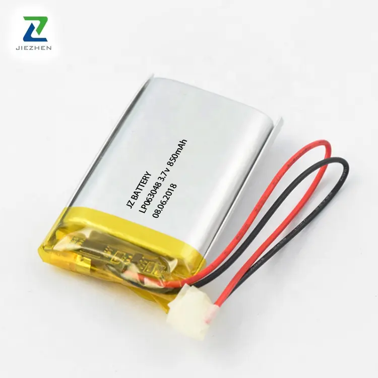 063048 Li-Polymer-Batterie Hochwertige wiederauf ladbare 3,7 V 850Mah 3,7 V Li-Polymer 800-1000 mal 6*32*49mm Paypal, T/T Jiezhen