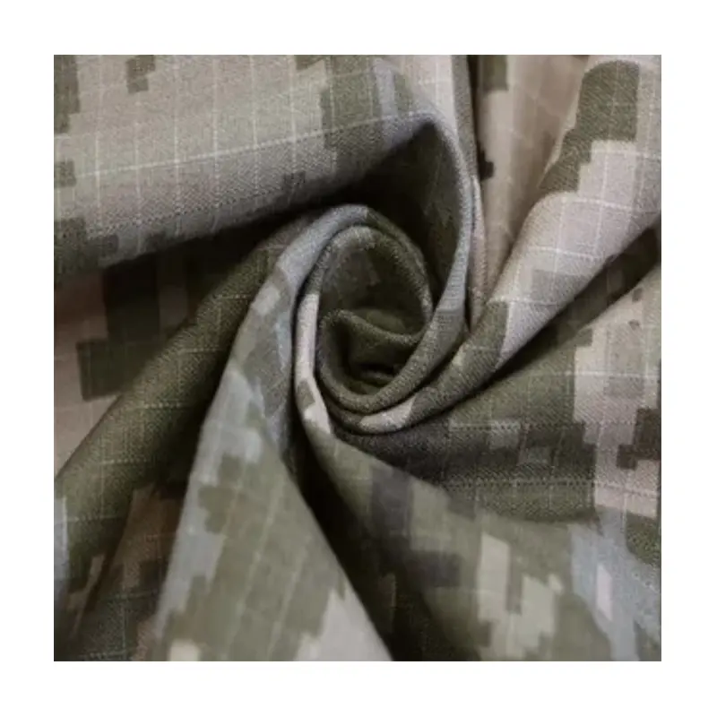 Oem Odm Patroon Maatwerk 100 Polyester 32S/2*14S 220gsm Twill Camouflage Stof Voor Training Kleding