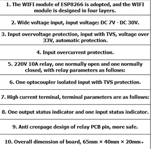 <span class=keywords><strong>ESP8266</strong></span> WIFI relé interruptor controle módulo rede relé WiFi módulo desenvolvimento bordo - Product Image 6