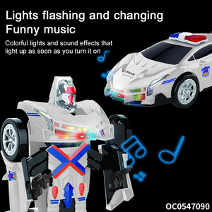 Evrensel tekerlek rotasyon çocuk küçük elektrikli deforme araba robot oyuncak hafif müzik - Product Image 6