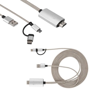 2 合 1 USB Type-C 和 Micro Dual 接口通用电话为三星 HDMI 电视电缆适配器 s10 和华为移动等等 - Product Image 6