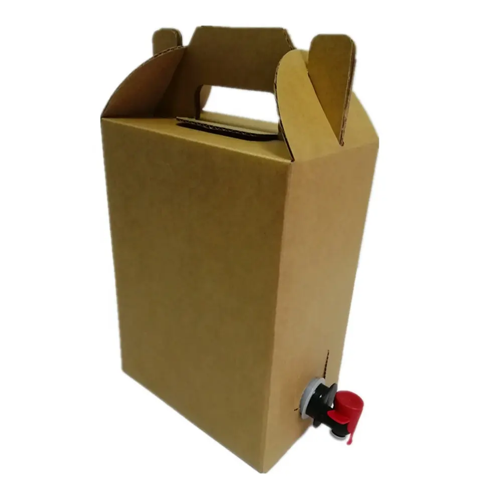 Dispensador de café de papel desechable económico ecológico 2L 3L 96oz café para llevar bolsa contenedora de bebidas en caja con válvula
