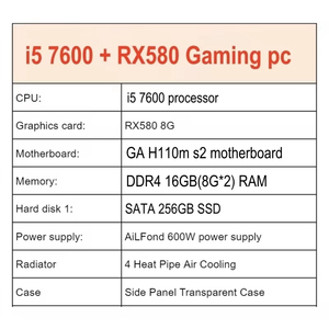 Wholesale <strong>Build</strong> <strong>Desktop</strong> Gamer Pc Prebuilt Factory I5 7600 Cheap Full Gaming Pc <strong>Custom</strong> <strong>Computer</strong> Sets Equipment <strong>Desktops</strong> - Product Image 2