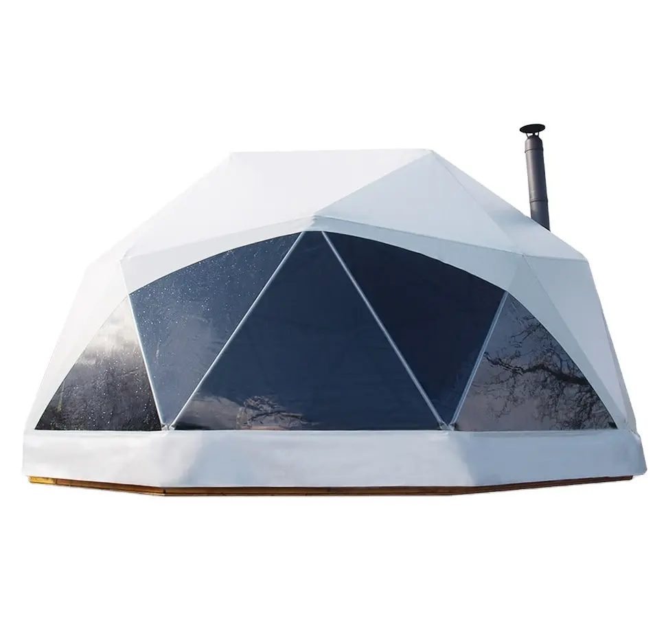 יורט Glamping יוקרה כיפת אוהל למכירה אתרי נופש 3m 5m 6m בד פעמון Glamping אוהל