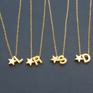 Avrupa amerikan Trendy yaratıcı <span class=keywords><strong>Joker</strong></span> kalp şeklinde alaşım klavikula zinciri 26 mektup İngilizce kolye kolye moda kolye