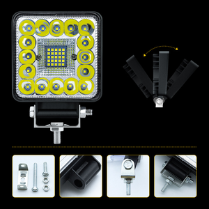 12V 24V 4 inç otomatik LED çalışma ışığı 123W kare LED ışık için Offroad 4x4 4WD ATV kamyon çalışma lambası 4 inç Spot sel sis lambası - Product Image 4