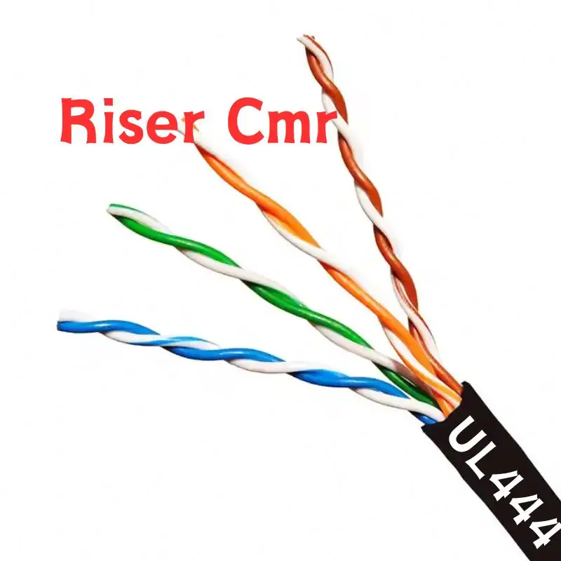 CMR Cat5e 라이저 이더넷 벌크 케이블 ETL 목록 350Mhz 24AWG CCA 구리 네트워크 케이블 305M 1000ft 라이저 UTP Cat5e CMR