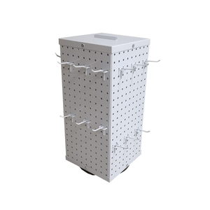 Tienda minorista de punto de venta, Mostrador de mesa personalizado giratorio pequeño de 4 lados, estante de exhibición de metal - Product Image 1