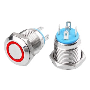 WD12MM Metal basmalı anahtar su geçirmez ışıklı anlık iki/üç renk 4PIN/2PIN araba push Button anahtarı - Product Image 1