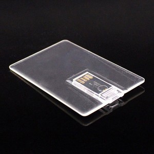 透明卡形u盘定制照片打印公司Logo2.0 3.0闪存笔驱动器信用卡u盘 - Product Image 5
