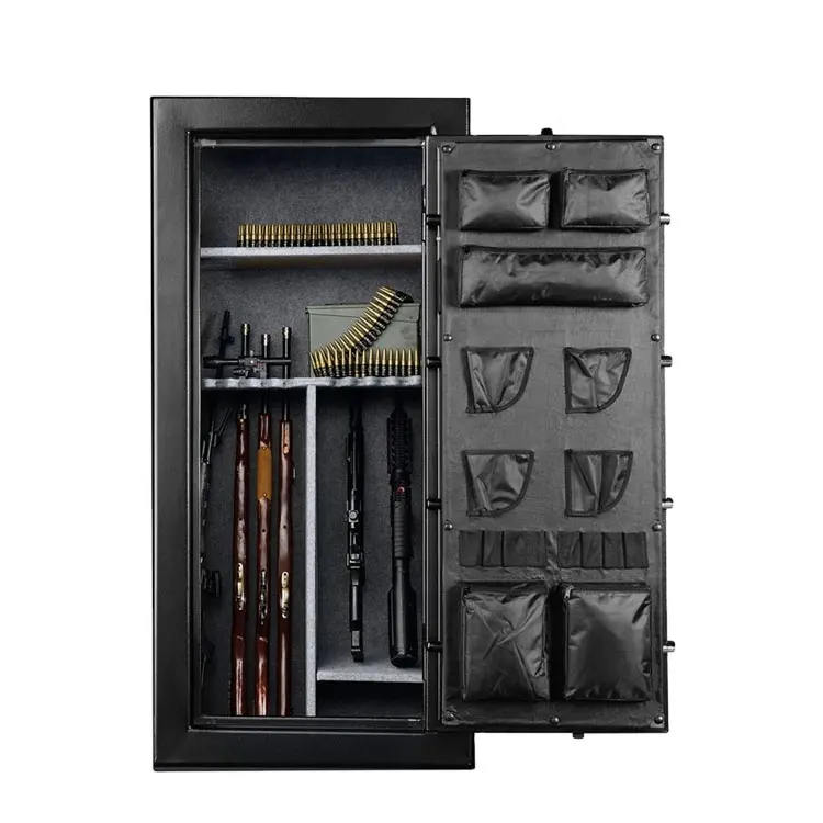 Safewell 24-Gun Storage Quick Access Electronic Fireproof Treadlock Rifle Gun Safe Cabinet