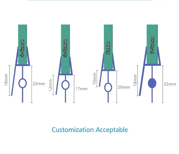 Strisce sigillanti per montaggio impermeabile per guarnizione inferiore della porta della doccia senza telaio in vetro trasparente da 6-10mm con guida a goccia