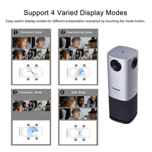Cámara de videoconferencia todo en uno, ángulo amplio de 360 grados, compatible con 4K, 1080P, tablero plano, Audio de escritorio y videoconferencia - Product Image 5