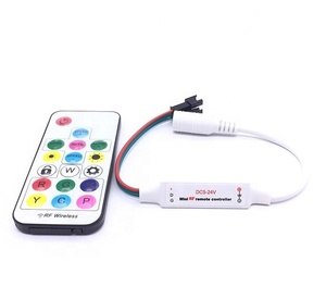 SP104E RF Pixel Mini RGB Digital LED Strip Light Controller 17Key RGB LED Pixel Controller per WS2811 WS2812B SK6812 - Product Image 1