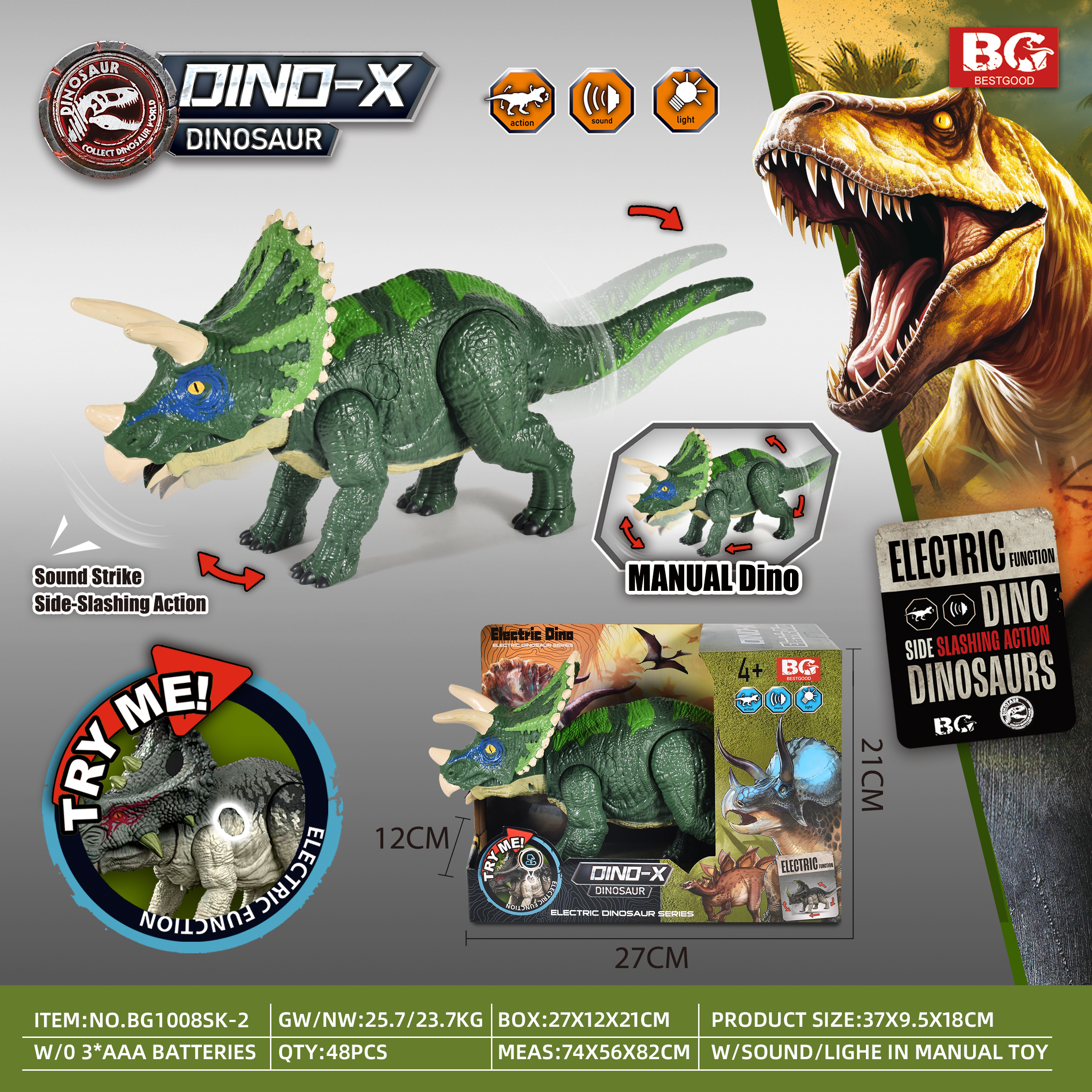 Triceratops Green