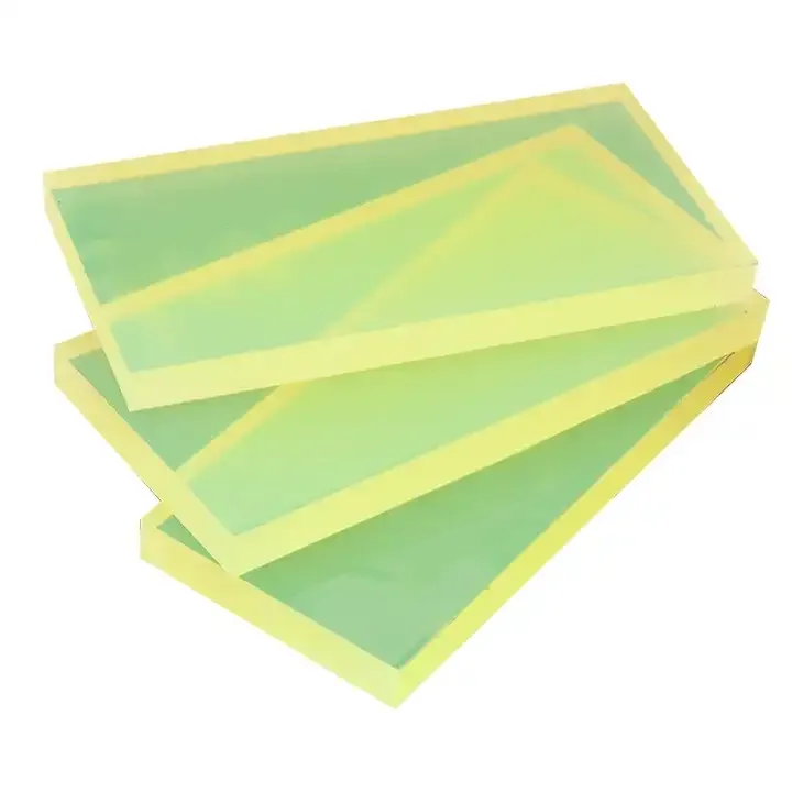 Индивидуальные 1 мм Толщина Прозрачный желтый пластик печатная текстура PU лист pu стержень