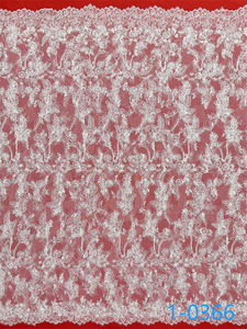 ผ้าลูกไม้ประดับลูกปัดสไตล์ฝรั่งเศสผ้าโปร่งปักลายสำหรับเจ้าสาวชุดเจ้าสาวสีขาวสไตล์ใหม่ปักลวดลายแฟนซี - Product Image 2