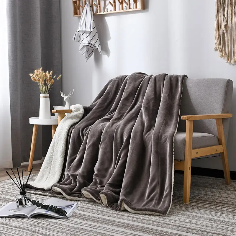Пушистые плюшевые шерстяные одеяла, супермягкое Фланелевое Флисовое одеяло на заказ, утолщенное зимнее одеяло из овечьей шерсти