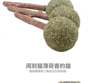 Catnip Lollipop Hairball Remover para dientes de gato 1 Polygonum natural CAT snack - Product Image 2