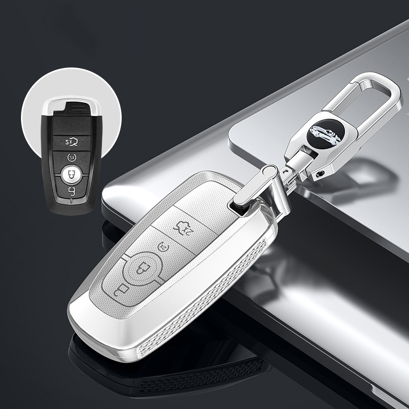 4 Button Silver+Key Ring