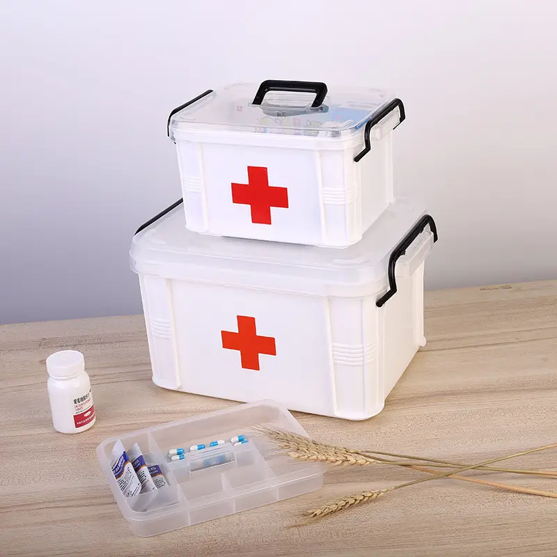 Caixa de medicamentos para remédios, caixa de primeiros socorros para viagem