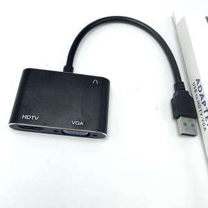 USB3.0视频分路器转换器适配器电缆USB 3.0至HDTV/VGA无驱动多显示器2合1 USB至双显示器适配器 - Product Image 5