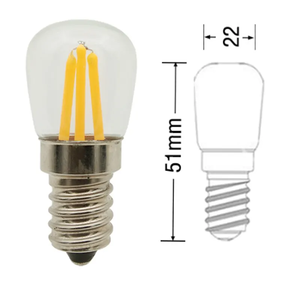 T22 <strong>E14</strong> <strong>1.5W</strong> <strong>Led</strong> Refrigerator Bulb Clear/Milky Glass Cover Opal White Mini <strong>Led</strong> Bulb Light for Commercial Kitchen Refrigerator - Product Image 5