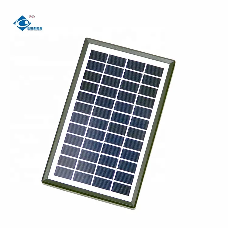 3W पाली फोटोवोल्टिक सौर पैनल 12V आउटडोर पोर्टेबल सौर चार्जर ZW-3W-12V ग्लास टुकड़े टुकड़े में सौर पैनल