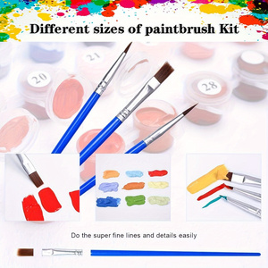 Drop shipping DIY套件定制抽象壁画艺术油画数字定制标志高动物漆亚麻帆布 - Product Image 6