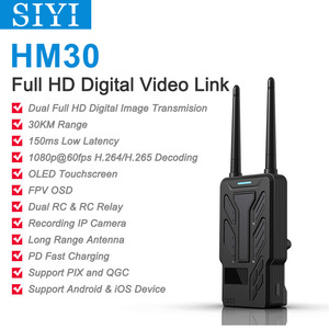 SIYI ระบบวิทยุลิงค์วิดีโอดิจิตอล HM30,เครื่องส่งสัญญาณควบคุมระยะไกลหน้าจอสัมผัส OLED 1080P 60fps 150Ms FPV OSD 30กม. - Product Image 2