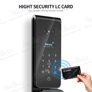 Tuya Wifi su geçirmez akıllı kapı bakmak için yüz tanıma dijital kilit kart anahtar ahşap kapı biyometrik parmak izi Video çağrı - Product Image 4