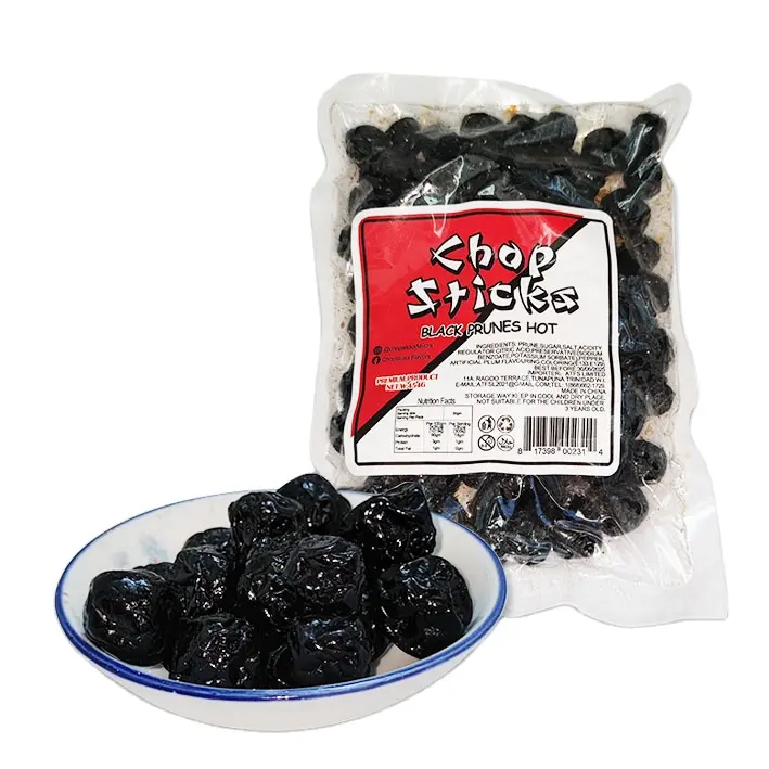 Fruta seca vendedora caliente china de la ciruela amarga dulce negra